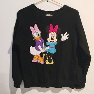 Disney Minnie and Daisy black sweatshirt